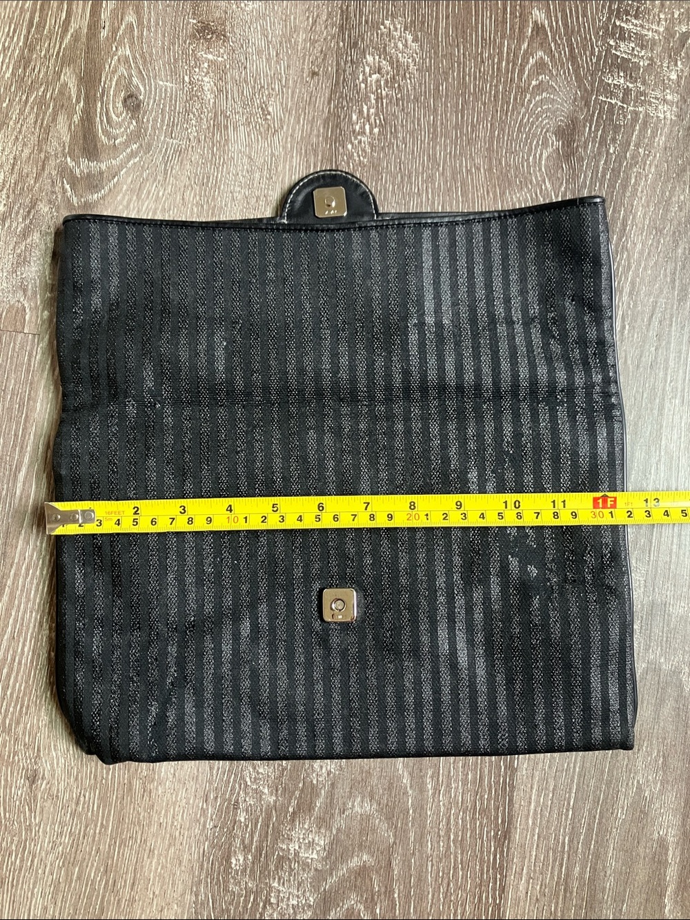 Fendi Vintage Coated Stripe Envelope Clutch - Picture 17 of 17